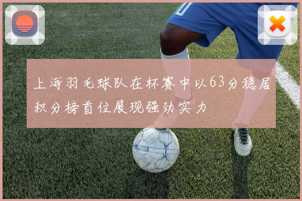 上海羽毛球队在杯赛中以63分稳居积分榜首位展现强劲实力